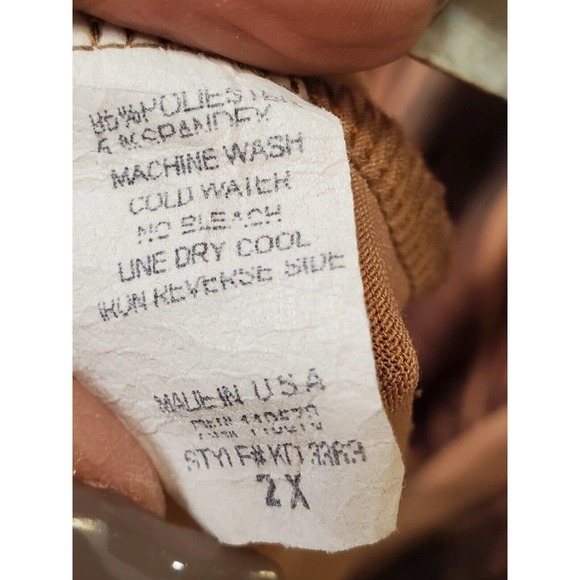 Fresh Of La Women's Brown Polyester V-Neck Sleeveless Long Maxi Dress Size 2X - Picture 9 of 10